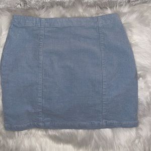 Blue corduroy skirt